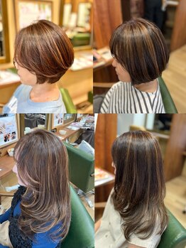 グリーンズ(Greens)の写真/[大人3Dカラー]&[白髪ぼかし]で魅せるデザインへ☆[marbb]&[水分パック]でケアをしながらオシャレに◎