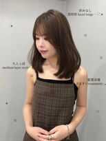 ボタン シブヤ(VOTAN SHIBUYA)&nbsp;オリーブブラウン/レイヤーカット/透明感カラー/韓国ヘア