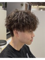 クレヨン ケース(Crayon case)&nbsp;ナチュラルブラウン刈り上げツイストシースルーマッシュ