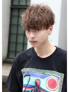 ネイビー(NAVY) ベージュフェザーマッシュショートレイヤーソフトツーブロック