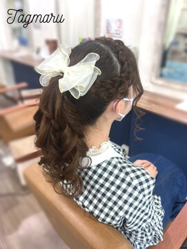 タグマル 編み込みカチューシャのポニー☆
