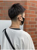 【117hairgarage】メンズグレーカラー_刈り上げスタイル