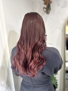 マリン(Marine) 20代30代ブリーチなしレッドピンクカラー