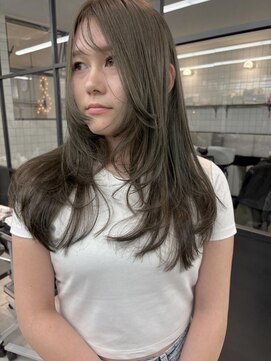 アンドスタイル(&style) ブリーチなしダブルカラー　オリーブカラー　オリーブブラウン