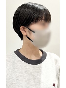 モリオフロムロンドン 松戸店(Morio from London) 【松戸　アイダ】黒髪丸みショート　耳掛け簡単スタイリング