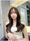 髪質改善縮毛矯正レイヤーカット顔周り前髪韓国ミニウルフ/池袋