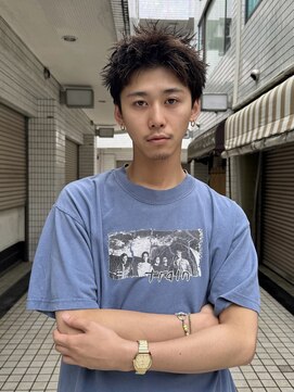 ヒュージ 三軒茶屋(huge) ニュアンスパーマ/眉毛カット/スパイキーショート