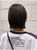 切りっぱなしボブ　ハイライトカラー　京都美容室　進詩織