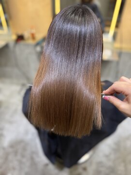 ロンド 表参道店(Lond) ブリーチなしチェリーブラウン髪質改善縮毛矯正酸性ストレート