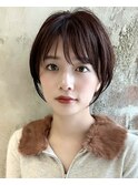 ｛岩田莉奈｝地毛風縮毛矯正美髪髪質改善ショートボブ　新宿