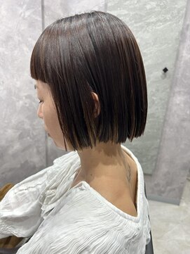 バディ 中野駅前店(BUDDY) 切りっぱなしオン眉ミニボブ　【TOKIO縮毛矯正+カット】