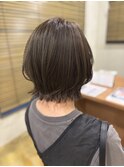 レイヤーボブ×透明感グレージュ