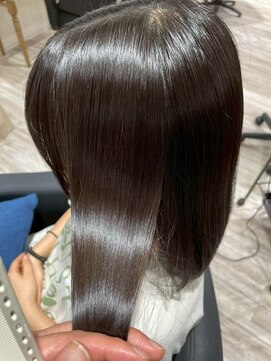 大船駅髪質改善カラー縮毛矯正艶カラートリートメントブラウン◆