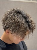 熊本メンズヘア　ツイスパ　センターパート　メンズパーマ