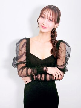 銀座ヘアセット。宣材サロモ編。CUTEなサイド編み下ろしVOL3.0