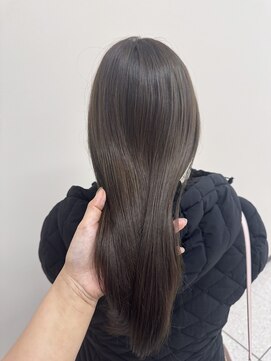 ウニュ(unu.) ブリーチなしカラー、オリーブグレージュ、髪質改善