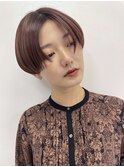 前髪なしセンターパート