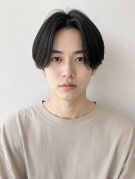 ヘイ 松本店(HEY) 【HEY 松本店】ニュアンスセンターパート×メンズ曲がる縮毛矯正