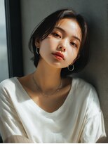 ロッソ 大橋店(Rosso) 暗髪のコンパクトな丸みボブ【大橋】