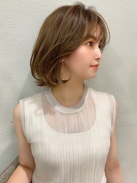 アフロート エル 錦糸町(AFLOAT L) ショコラベージュ/ベビーバング/ワンカール/前下がりショート