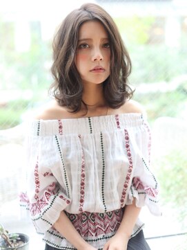 マイラ 銀座(myla) 大人可愛いひし形ミディアムレイヤーデジタルパーマ20代30代40