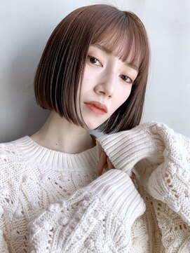 アイティーバイアルバム 八王子店(IT by ALBUM) ナチュラルボブ_くびれミディイヤリングカラー_48317