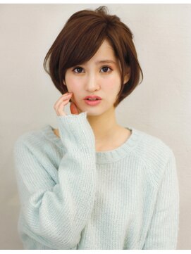 アフロート ギンザ(AFLOAT GINZA) 【小鳥居】大人可愛い艶カラーショートボブ30代40代50代