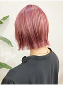 【ALIUS 池袋 小川】ホリディピンクボブ