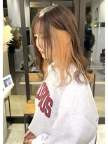 アール(ART)&nbsp;イヤリングカラー×オレンジパール