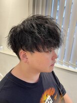 ソフトスパイラル刈り上げショートマッシュ