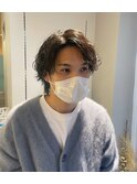 メンズカット x 波巻きパーマ