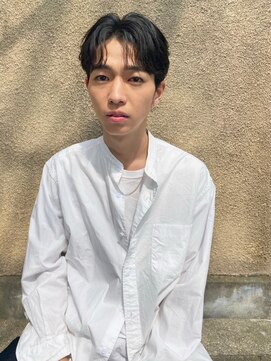 コンティニュー オモテサンドウ(CONTINUE OMOTESANDO) 大人気！韓国風カルマパーマセンターパートメンズヘア