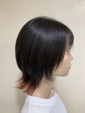 アズール 草加(azule) ウルフ 裾カラー 赤×黒