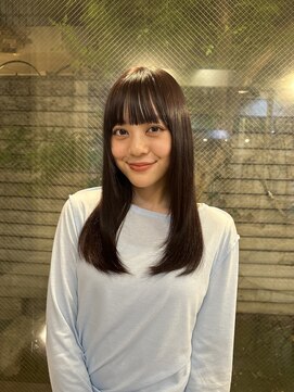 ガーランド (Garland) ピンクブラウンカラー/フルバング/前髪/表参道