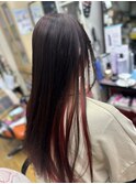 インナーカラーレッドと髪質改善でさらさらまとまりヘアー★