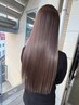 【髪質改善】カット+酸性ストレート+カラー+TR ¥21000(ブリーチ毛OK)