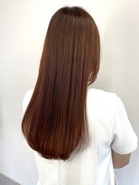 カノエ 福岡香椎店(canoe)&nbsp;ココアベージュ ロングヘア 顔周りレイヤーカット 髪質改善 艶感