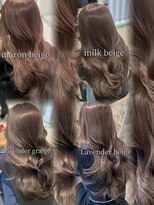 アイヴィー(IVY) ブリーチなし 透明感ベージュカラーダブルカラー レイヤーカット