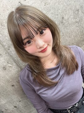 ラス トーキョー(LAS TOKYO) ハッシュレイヤー/ブリーチなしダブルカラーカーキグレージュ