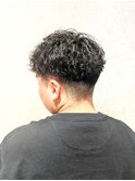 20代30代韓流☆ツイストパーマショートマッシュアッシュブラック
