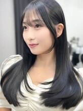 ウィズ 柏店(Wiz) レイヤースタイル×暗髪で上品に！韓国風シースルーバングヘア
