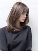 ☆ホワイトグレージュミニウルフデジタルパーマチェリーブラウン