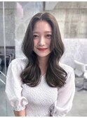 美髪韓国レイヤーイメチェン似合わせワイドバング外ハネボブ