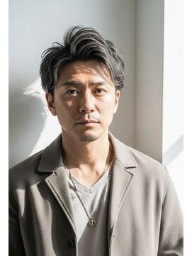 クート オム 南浦和(ku-to homme) 南浦和/メンズカット/メンズミディアム/メンズパーマ/白髪ぼかし