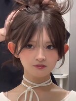 #128/ホワイトグレージュ/デジタルパーマ/チェリーブラウン/原宿