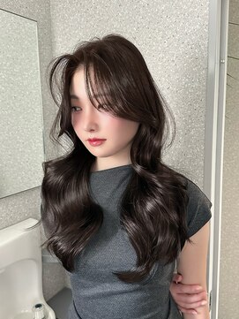 天神美容室 天神大名レイヤーカットブラウングレージュミディアムレイヤー