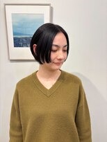 エヌヨンブンノイチ 茅ヶ崎(n1/4)&nbsp;絶壁解消丸みショートボブ似合わせ小顔カット前髪なし白髪染め