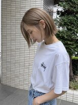 リア トーキョー(Lia TOKYO)&nbsp;【工藤武士】切りっぱなしボブ×ベージュカラー/門前仲町