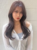 ユニバイリサ 天神大名店(uni by risa)&nbsp;ロングレイヤー アッシュベージュ 髪質改善 ヨシンモリ 暗髪