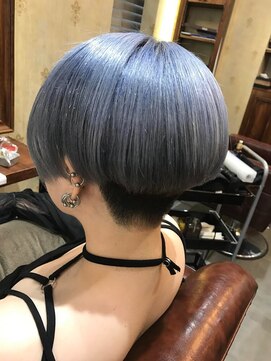 ジョージ(Jo-Ji) ブルーシルバー×グラデーションボブ【橋本】 橋本/JR橋本